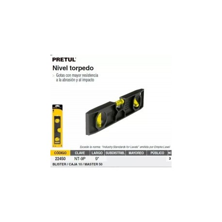 NIVEL TORPEDO 9 PLG-22450/PRETUL