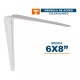 MENSULA ACERO 6 PLG X 8 PLG BLANCO ---FIERO/44006 DCS FEHC44006
