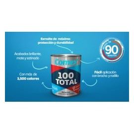 COMEX 100 TOTAL CASTAÑO OSCURO  4 LITROS