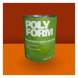 POLYFORM RESANADOR P/MADERA NOGAL 4 LITROS